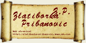 Zlatiborka Pribanović vizit kartica
